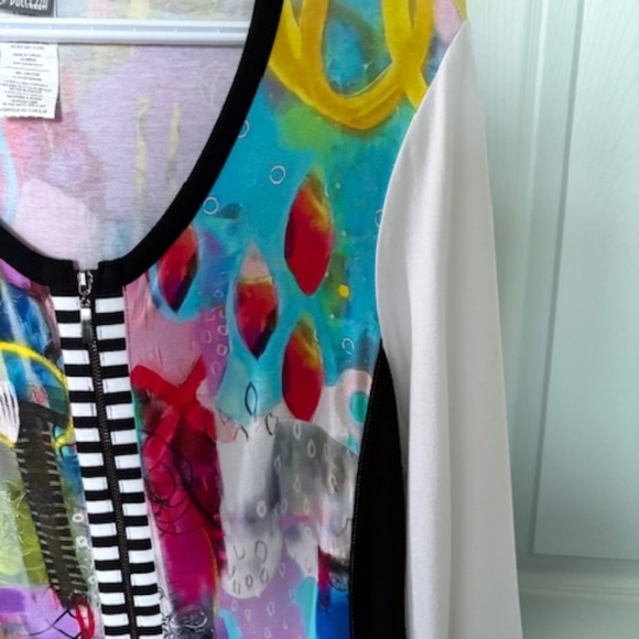 Simply Art by DOLCEZZA sz M long top tunic multicolour abstract art pattern - Picture 9 of 16
